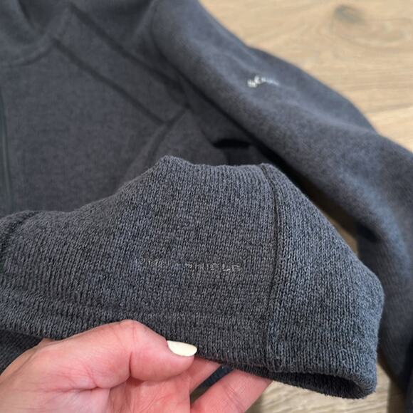 COLUMBIA Dark Heathered Gray Titanium Fleece Full Zip-Up Jacket Size Medium - Picture 11 of 11